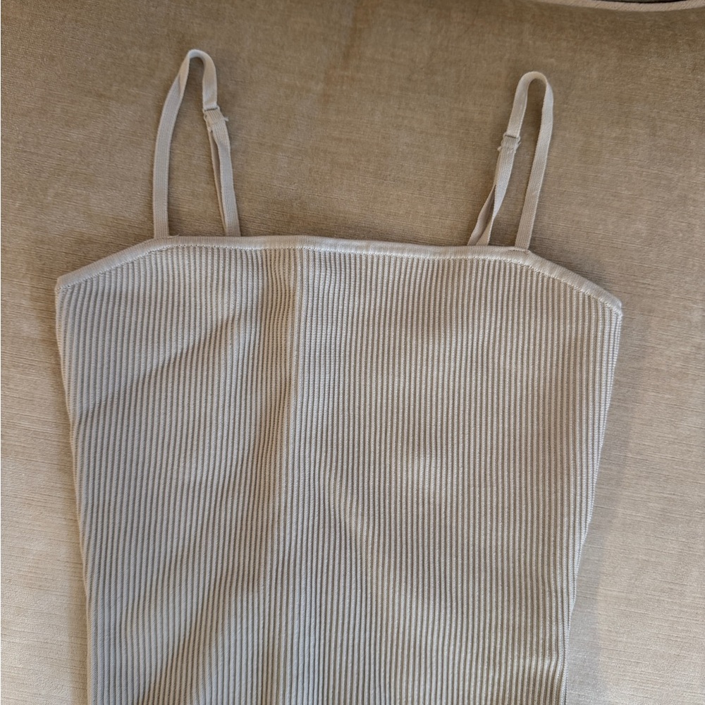 Babaton Ribbed Knit Top in Cream